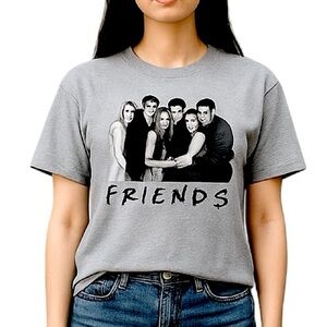 Ripple Junction Friends The TV Show Set Tee Shirt Short Sleeve Crew Neck Grey XL
